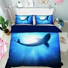 3D Sunlight Shark NAO2197 Bed Pillowcases Quilt Duvet Cover Set Queen King Fay