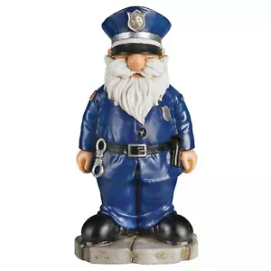 Hand-Painted Policeman Gnome Garden Statue - Picture 1 of 2