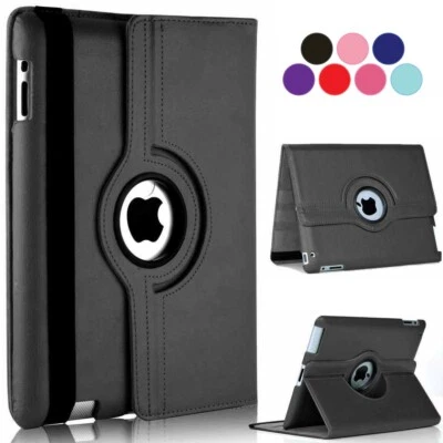 iPad Case Rotating Cover For Mini 4 5 Pro 9.7 10.2 10.9 11 12.9 Air 13 M2 M3 M4 - Image 1 of 4