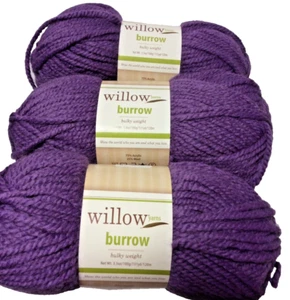 Willow Designer Yarn Burrow 3 Skeins “Purple Heart” - Picture 1 of 1