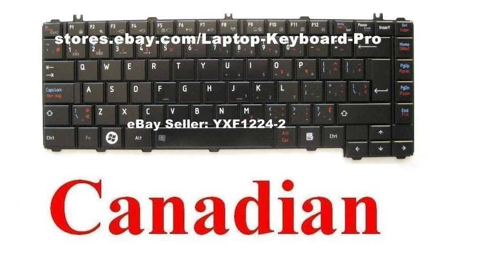 Teclado para Toshiba Satellite Pro C605 C640 C645 C645D - CA Canadiense Foto 1 de 1