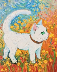 Art PRINTS, Wall Art, Cat Art Print - Picture 1 of 4