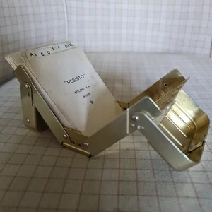 RESISTO Petite Filing Cabinet - Vintage 1960s, Gold Metal Box, Made in Paris - Picture 1 of 6