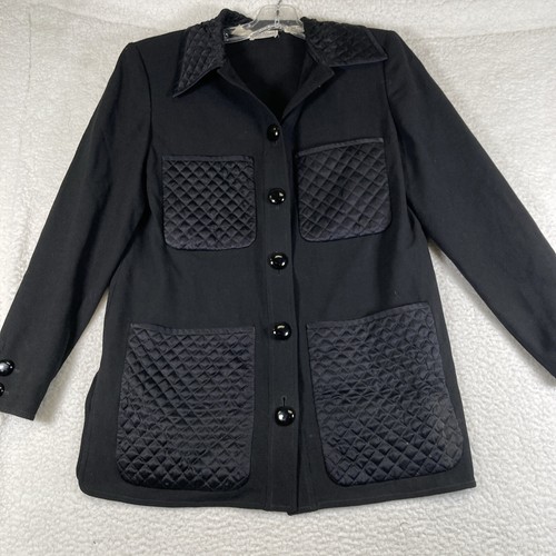 Cappotto giacca nero Valentino Boutique donna con colletto e bottoni