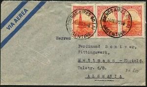 Argentina Buenos Aires Cubierta de Correo Aéreo a Alemania 1951 América Latina Franqueo - Imagen 1 de 2