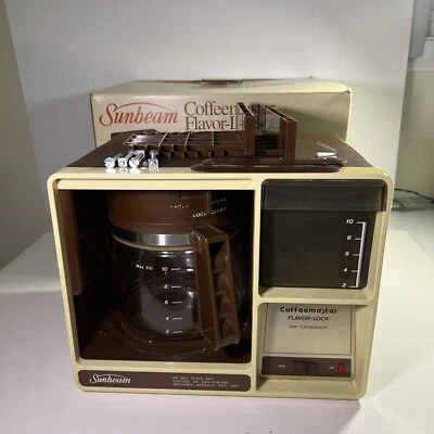 Vintage Sunbeam Coffeemaster Flavor Lock Under Cabinet Space Saver 15306 Almond - Image 1 of 4