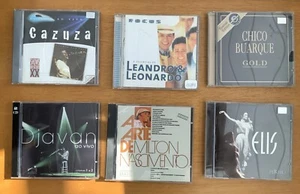 SIX BRAZILIAN PORTUGUESE CDS - ELLIS REGINA CAZUZA LEANDRO E LEONARDO MORE - Picture 1 of 10