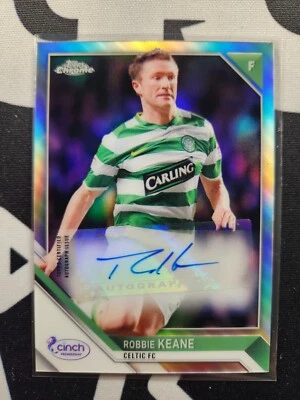 2021-22 Topps Chrome SPFL Robbie Keane Refractor Auto CA-RK CELTIC FC IRELAND - Image 1 of 2