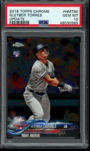 2018 Topps Chrome Update Series Gleyber Torres #HMT80 RC PSA 10 Gem Mint ASG NYY - Picture 1 of 2