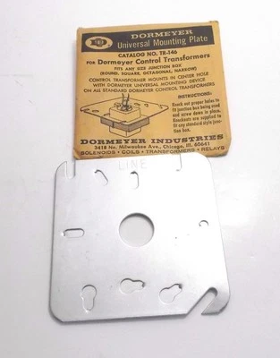 DORMEYER TR-146 Universal Mounting Plate - For Dormeyer Transformers - Prepaid  - Image 1 of 4