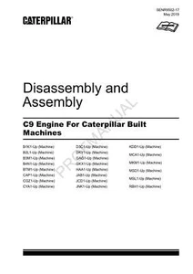 Caterpillar Cat C9 Engine Built Machine Disassembly Assembly Manual SENR9502 - Picture 1 of 1