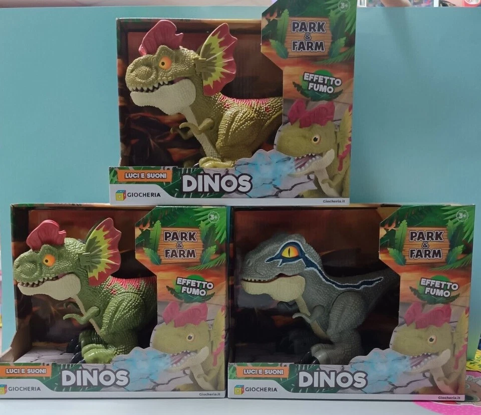GIOCHERIA PARK AND FARM DINOS CON EFFETTI FUMO ASSORTITI