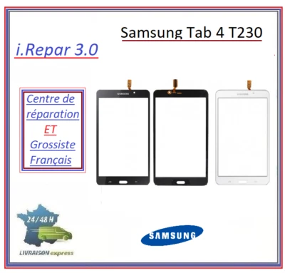 Vitre tactile samsung tab 4 T230 blanc ou noir