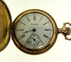 1907 Waltham No. 165 Pocket Watch – 0s 15J Hunting Case Gold-Filled - Picture 1 of 8