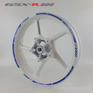 GSX-R 600 decalcomania ruota moto 12 cerchi adesivi laminati per suzuki gsxR 600 - Foto 1 di 4