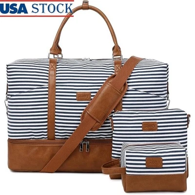 21» Weekender дорожная сумка женщин с отделением для обуви и 3 шт туалетных принадлежностей комплект новый - Изображение 1 из 4