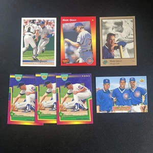 Mark Grace 7 Card MLB Baseball Trading Card Lot Chicago Cubs Legend - Foto 1 di 7