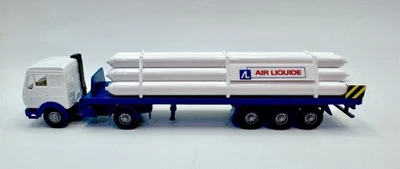 Wiking Mercedes Air Liquide Bottled Gas Transport Semi, 1:87/HO Scale 787/129 - Image 1 of 4