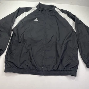 Adidas Windbreaker Jacke Herren schwarz Full Zip Gr. XL Mock Neck leicht - Bild 1 von 11