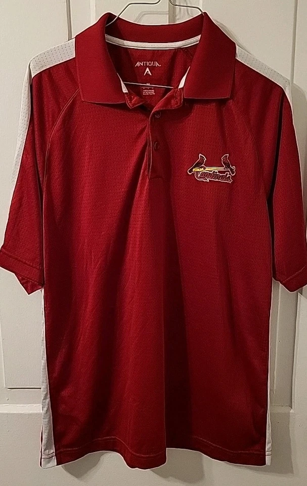 Antigua MLB Cardenales de San Luis Roja Juvenil M Manga Corta Polo Jersey Camisa  Foto 1 de 4