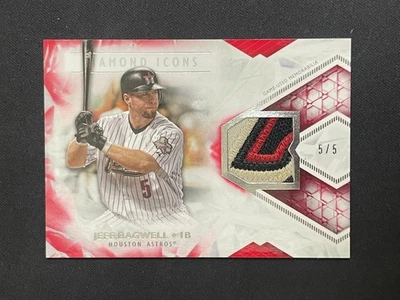 Jeff Bagwell 2018 Topps Diamond Icons /5 Jersey Relic Red Patch #SPR-JB - Image 1 of 2