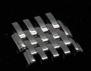 GENUINA DAMAS OMEGA DEVILLE Pulsera Doble Eslabón + Pin Acero Inoxidable 11mm - Imagen 1 de 6