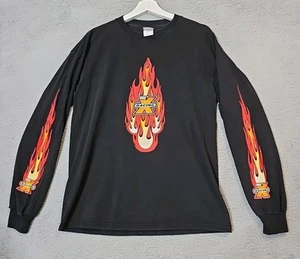WSA X Racing Black W Flames Langarmshirt Y2K Snocross Größe L Large Herren - Bild 1 von 13
