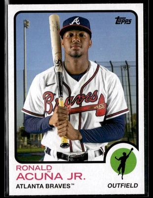 2021 Topps Archives #111 Ronald Acuña Jr. Baseball Card 2603A - Image 1 of 2