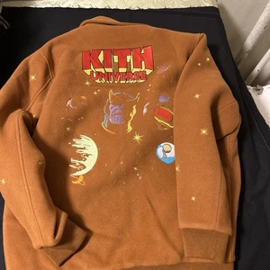 Kith Marvel Marvel Thanos Jacket Large New Brown Sample Wool Size Large - Picture 1 of 8