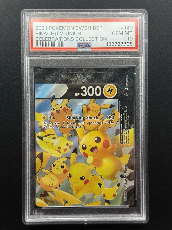 Pikachu V-Union SWSH140 SWSH: Sword & Shield Promo Cards Holo - PSA 10 Gem Mint - Image 1 of 2