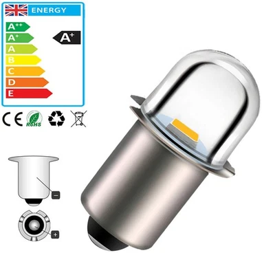 P13.5S Bombilla LED DC 3V/4.5V/6V/12V/18V/24V Linterna Luz Cálida/Fría - Imagen 1 de 4