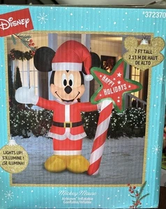 Gemmy 7-ft Lighted Disney Mickey Mouse Christmas Inflatable with light up star - Picture 1 of 7