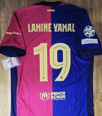 2025 NIKE AUTHENTIC FC BARCELONA #19 LAMINE YAMAL MATCH JERSEY DRI-FIT ADV - Image 1 of 4