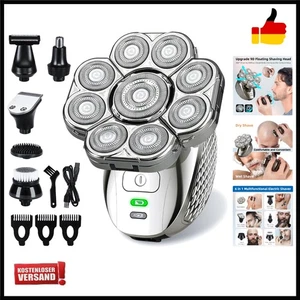 Glatzen Rasierer Herren, 9D Flexibler Schwebekopf, Nass & Trocken Kopfrasier... - Bild 1 von 9