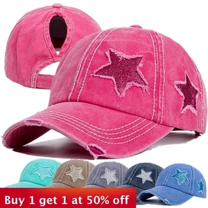 Adjustable Cotton Washed Travel Baseball Cap Peaked Cap Outdoor Hat Stylish Hat - Picture 1 of 14