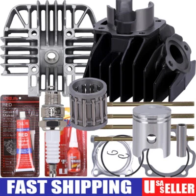 For Yamaha PW 80 PW80 Motor Cylinder Gasket Piston Rings Top End Set 1983-2006 - Imagem 1 de 4