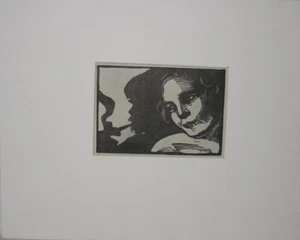 Antike Radierung der Frau von Jacques Engelbach (1892-1960) - Bild 1 von 1