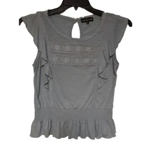 Almost Famous Peplum Blouse Size Large - Picture 1 of 7