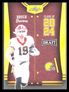 Brock Bowers 2023 Leaf Draft #76 Class of 2024 Gold