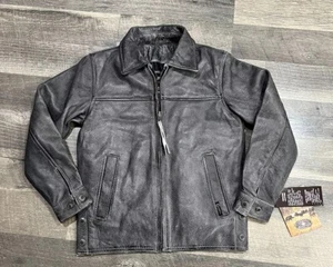 Carroll Original Wear Youth 2XS Boys Grey Real Leather Cowboy Western Jacket - Picture 1 of 11