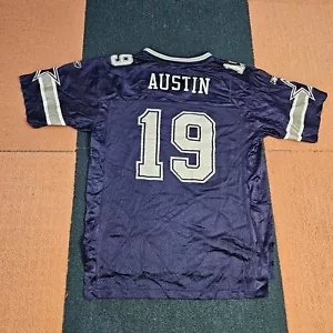 Large Miles Austin Dallas Cowboys On Field Reebok Youth Jersey 14-16 #19 V4a - Picture 1 of 13