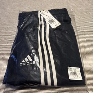 Adidas New Men's Essentials French Terry Tapered-Cuff 3-Stripes Pants GK8823 Blu - Picture 1 of 9