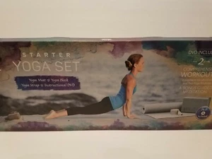 4 piece Tula Starter Yoga Set (New) with DVD and 2 Comprehensive Workouts - Picture 1 of 6