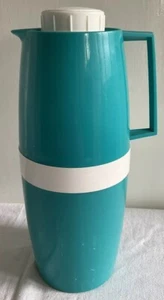 Collectable Vintage Turquoise “Vacco Jug” 1000cc Vacuum Flask c.1960s Camper Van - Picture 1 of 16