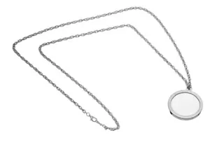 4,5X Collar Lupa Colgante Lupa Acabado Plateado Lente Vidrio 1 1/4" - Imagen 1 de 3