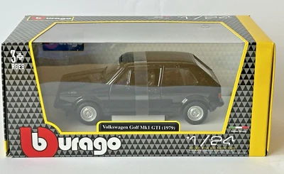 Coche modelo VW Hot Hatch #21089 Bburago 1/24 Volkswagen Golf MK1 GTI (1979) negro Foto 1 de 3