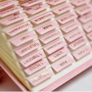 Pink Gold Durable Leather Bible tabs + Sticker Tabs - Picture 1 of 7