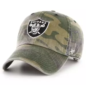 Sombrero de papá ajustable de limpieza camuflado marca Las Vegas Raiders '47 - Imagen 1 de 2