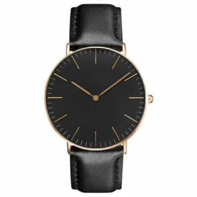 New Fashion Luxury Women Leather Band Stainless Steel Quartz Analog Wrist Watch - Image 1 of 4