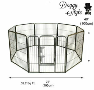 Heavy Duty Puppy Dog Play Pen Enclosure Whelping Playpen 8 Piece Cage DS-HD01L - Picture 1 of 5
